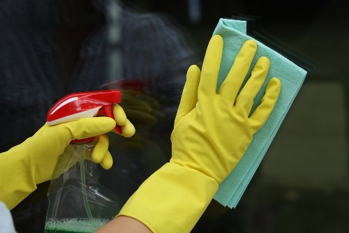 Mattress cleaning in a bright, tidy bedroom