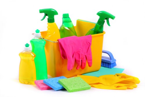 Carpet cleaning equipment preparing for service